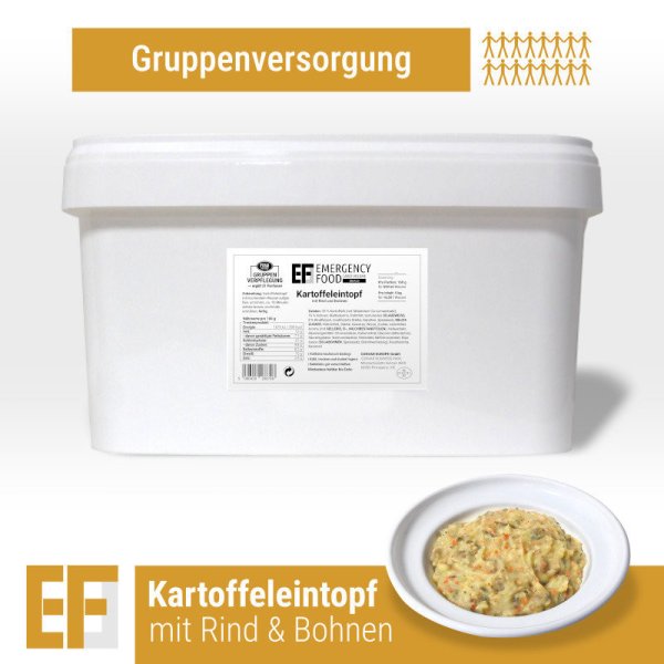 Convar Emergency Food | Potato Casserole with Beef and Beans | Freeze Dried Food | Food Ration | 5000g