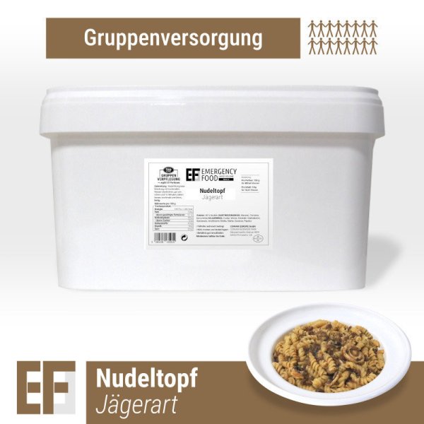 Convar Emergency Food | Hunter Style Noodle Casserole with Beef and Mushrooms | Freeze Dried Food | Food Ration | 3750g