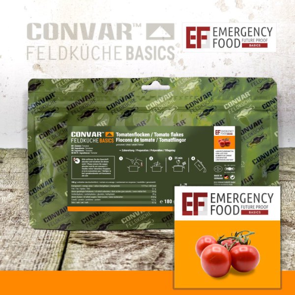 Convar Emergency Food | Tomato flakes | Freeze-dried food | 180g
