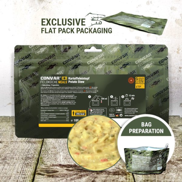 Convar Emergency Food | Potato Stew | Freeze-dried food | 100g