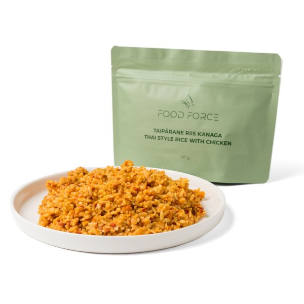Food Force | Thai Style Rice with Chicken | Freeze-dried food | 147g