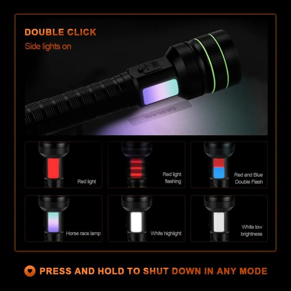 Helius XJ02 Plus | Flashlight 3000 Lumen | LED