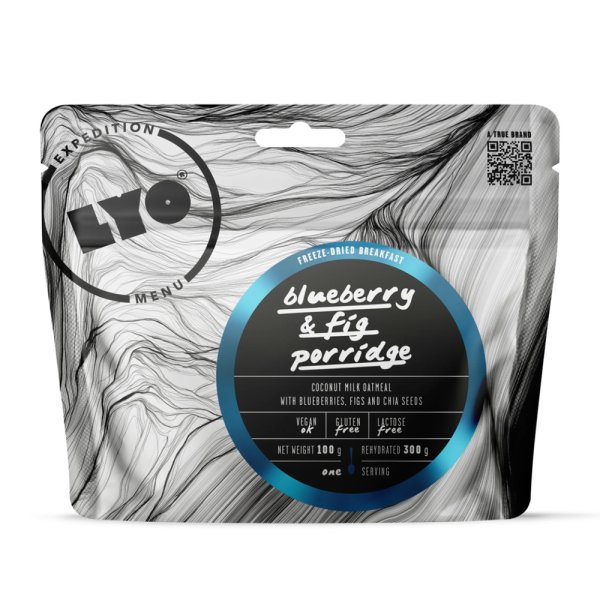 LyoFood | Coconut porridge with blueberries, figs & chia | Freeze-dried food | 65g