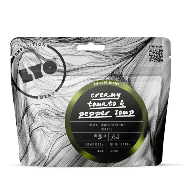 LyoFood | Cream of tomato & pepper soup with rice | Freeze-dried food | 60g