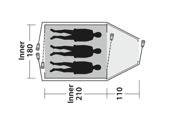 Outwell Cloud 3 | Tent | 3 people
