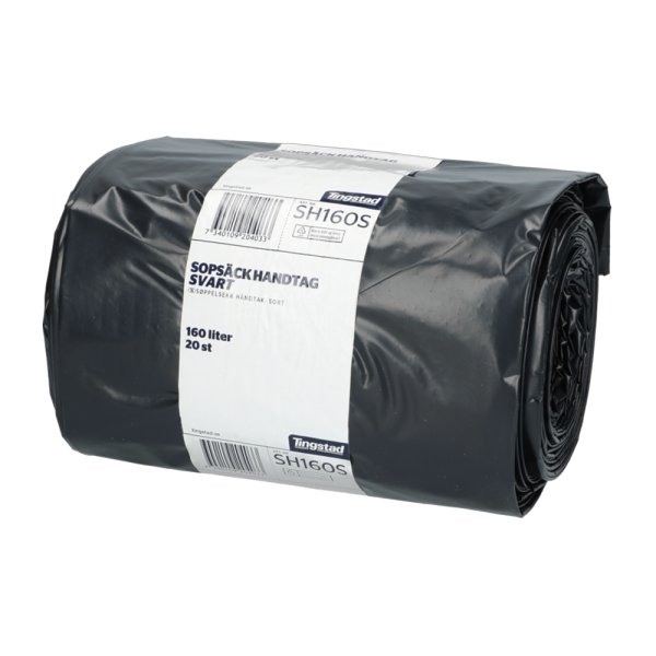 Garbage bag handle 160L Black (20pcs)